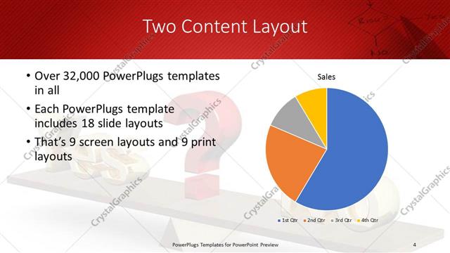 Two Content presentation slide layout