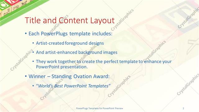 Title and Content presentation slide layout
