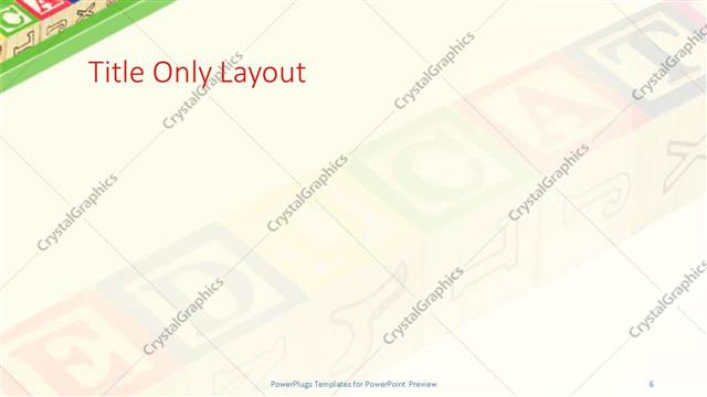 Title Only presentation slide layout