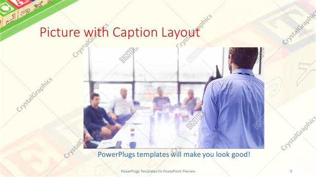 Picture with Caption presentation slide layout
