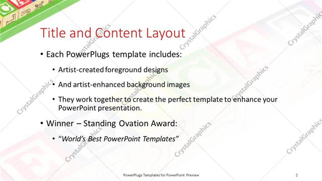 Title and Content presentation slide layout