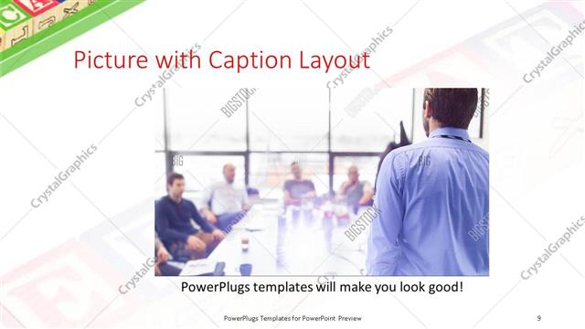 Picture with Caption presentation slide layout