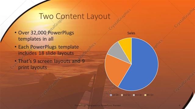 Two Content presentation slide layout