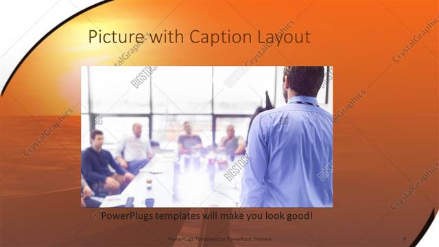 Picture with Caption presentation slide layout