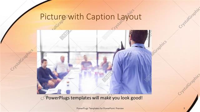 Picture with Caption presentation slide layout
