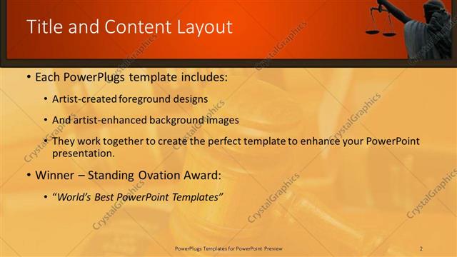 Title and Content presentation slide layout