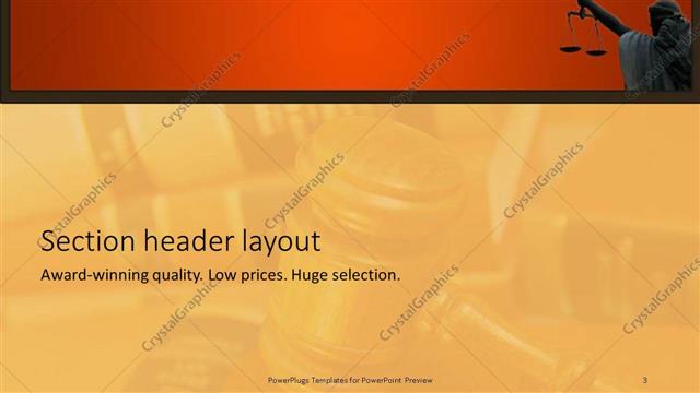 Section Header presentation slide layout