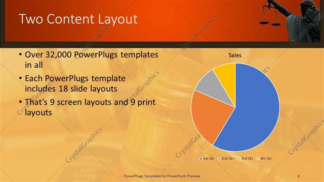 Two Content presentation slide layout