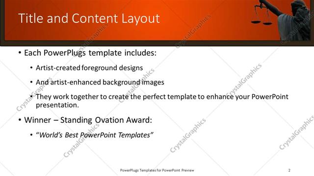 Title and Content presentation slide layout