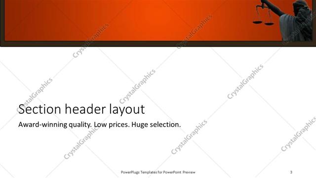 Section Header presentation slide layout