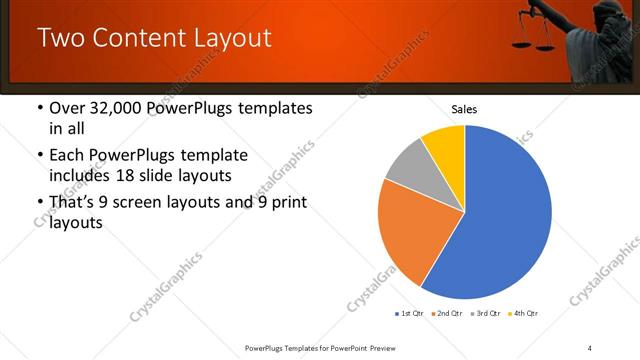 Two Content presentation slide layout