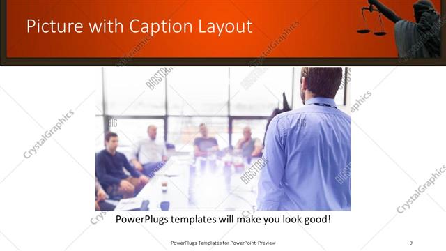 Picture with Caption presentation slide layout