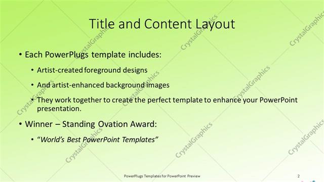 Title and Content presentation slide layout