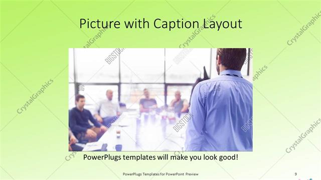Picture with Caption presentation slide layout