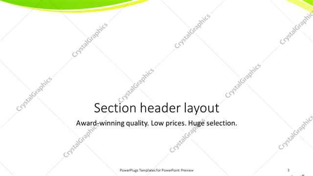 Section Header presentation slide layout