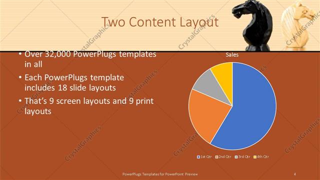 Two Content presentation slide layout