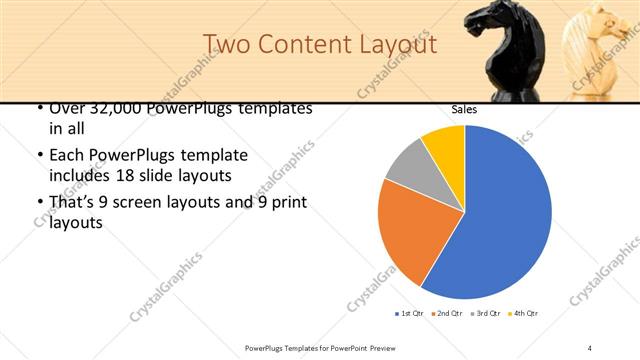 Two Content presentation slide layout