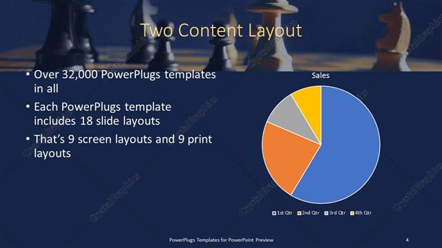 Two Content presentation slide layout