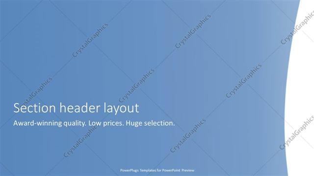 Section Header presentation slide layout