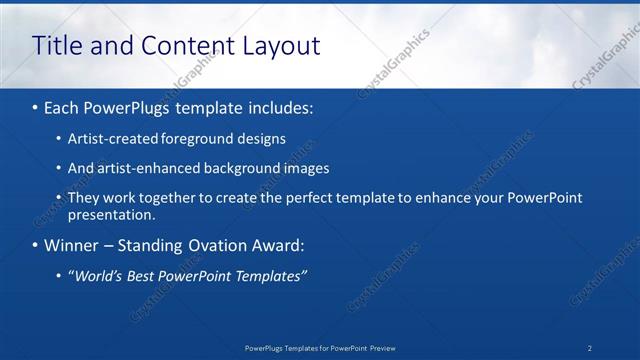 Title and Content presentation slide layout