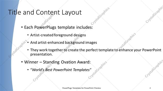 Title and Content presentation slide layout