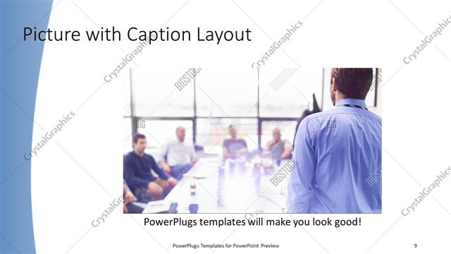Picture with Caption presentation slide layout