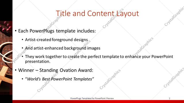 Title and Content presentation slide layout