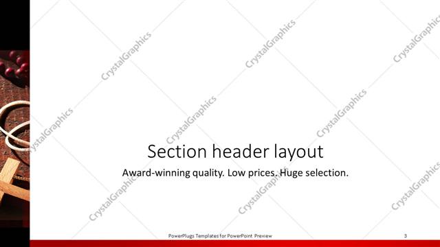 Section Header presentation slide layout