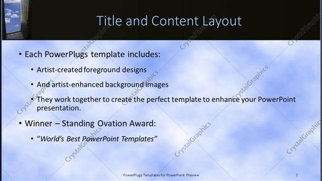 Title and Content presentation slide layout