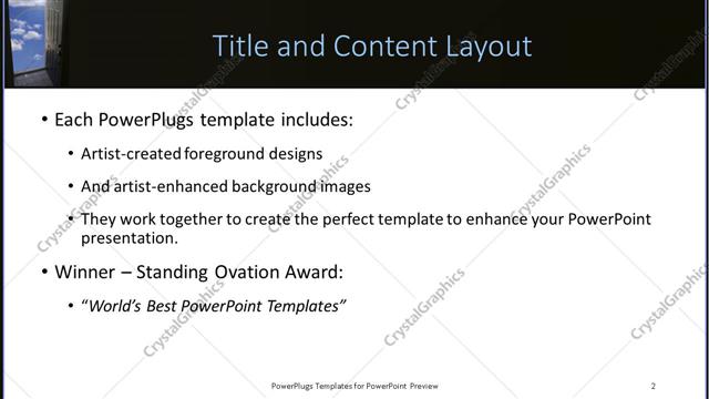 Title and Content presentation slide layout