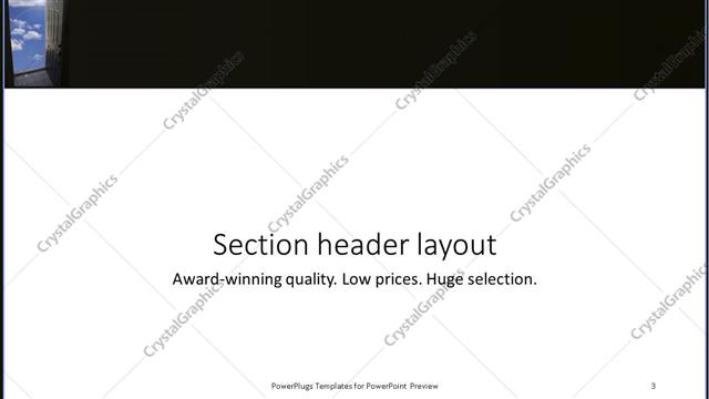 Section Header presentation slide layout