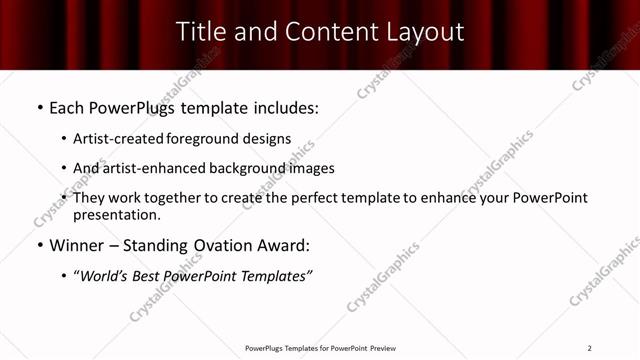 Title and Content presentation slide layout