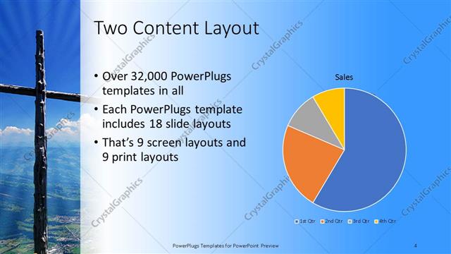 Two Content presentation slide layout