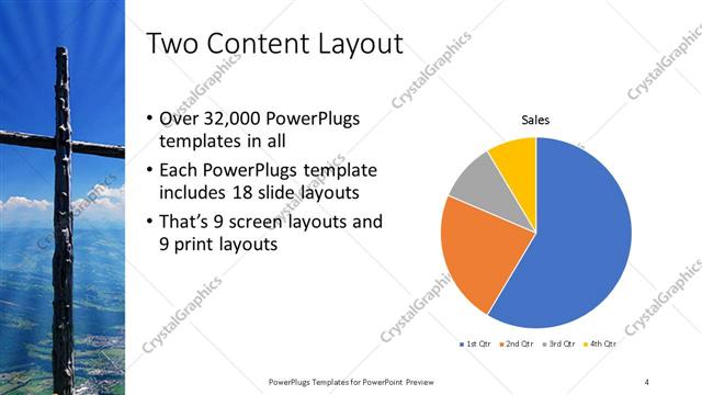 Two Content presentation slide layout