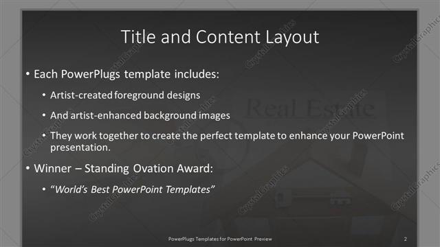 Title and Content presentation slide layout
