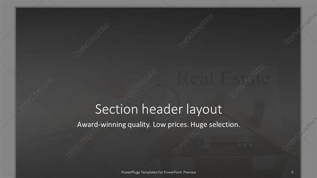 Section Header presentation slide layout