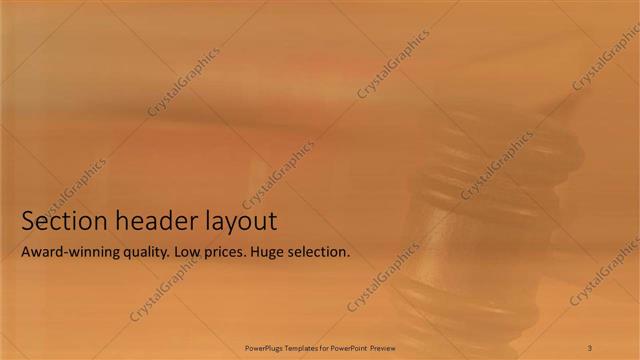 Section Header presentation slide layout