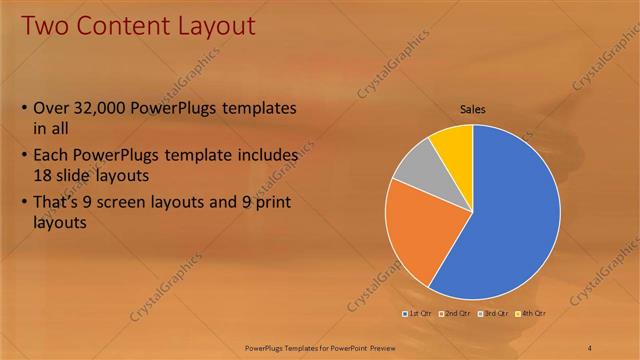 Two Content presentation slide layout