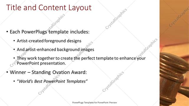 Title and Content presentation slide layout