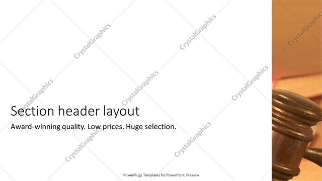 Section Header presentation slide layout