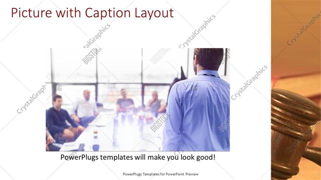 Picture with Caption presentation slide layout