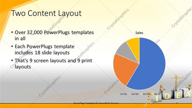 Two Content presentation slide layout