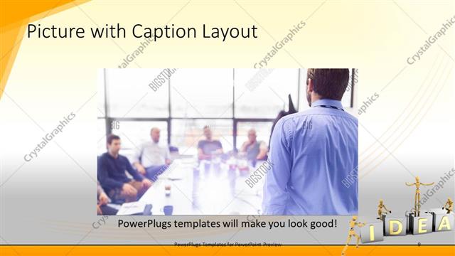 Picture with Caption presentation slide layout
