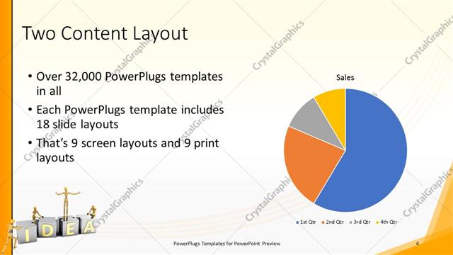 Two Content presentation slide layout