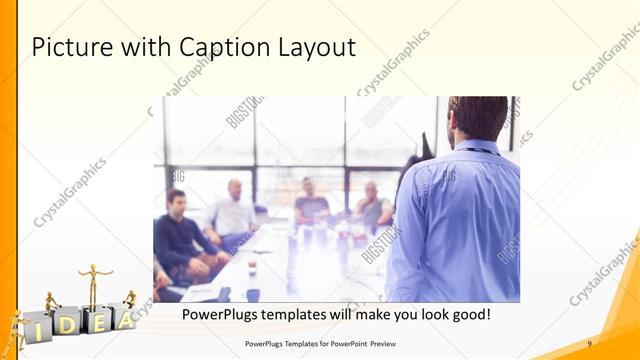 Picture with Caption presentation slide layout