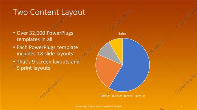 Two Content presentation slide layout