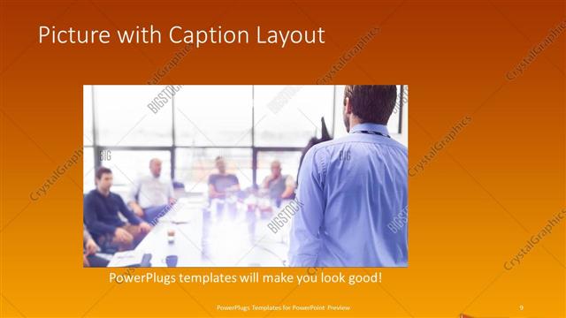 Picture with Caption presentation slide layout