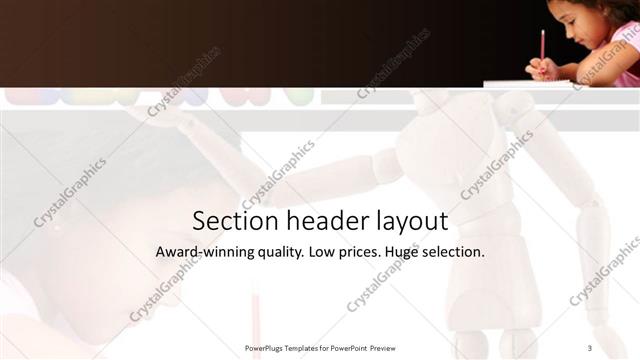Section Header presentation slide layout
