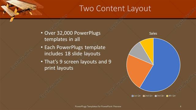 Two Content presentation slide layout
