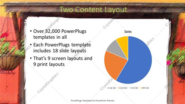 Two Content presentation slide layout